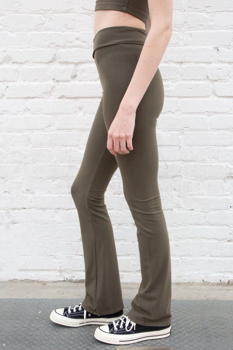 Pantalon Brandy Melville Priscilla Vert Olive | OWO-45612455